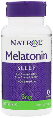 Natrol melatoninas, 3 mg - 120 tablečių