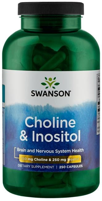 Swanson cholinas ir inozitolis – 250 kapsulių