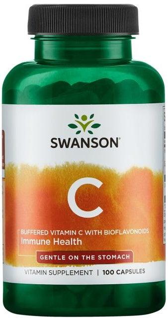 Swanson buferinis vitaminas C su bioflavonoidais – 100 kapsulių
