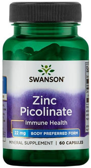 Swanson cinko pikolinato kūno pageidaujama forma, 22 mg - 60 kapsulių