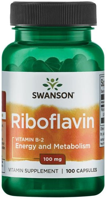 Swanson Riboflavin Vitamin B - 2, 100 mg – 100 kapsulių