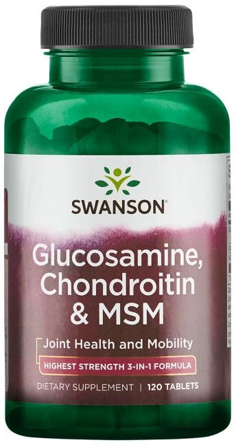 Swanson gliukozaminas, chondroitinas ir MSM, 750 mg – 120 tablečių