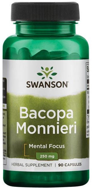 Swanson Bacopa Monnieri, 250 mg – 90 kapsulių