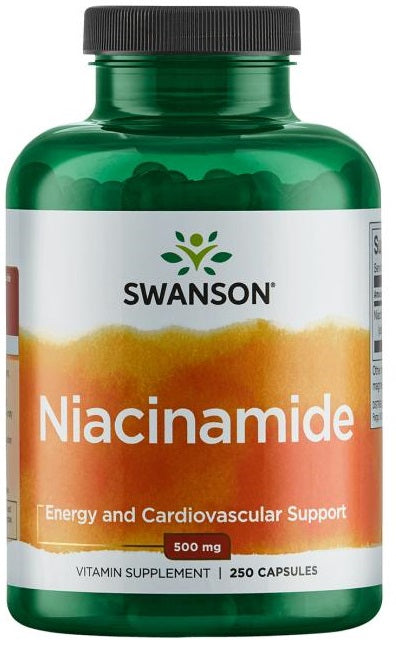 Swanson niacinamidas, 500 mg – 250 kapsulių