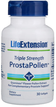 Life Extension ProstaPollen trigubo stiprumo kapsulės – 30 kapsulių