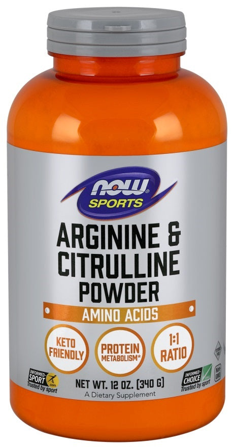 NOW Foods argininas ir citrulinas, milteliai - 340 g