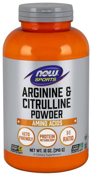 Produkto nuotrauka: NOW Foods Arginine & Citrulline, Powder - 340 g