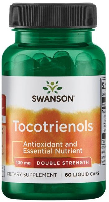 Swanson tokotrienoliai, 100 mg dvigubo stiprumo – 60 skystų kapsulių