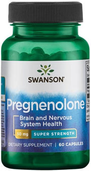 Swanson Pregnenolone, 50 mg itin stiprus – 60 kapsulių