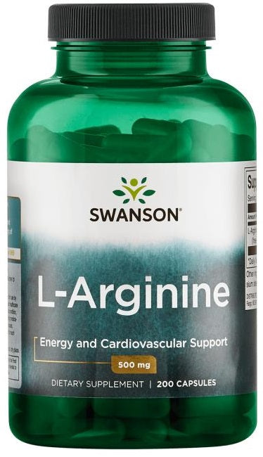 Swanson L - argininas, 500 mg – 200 kapsulių