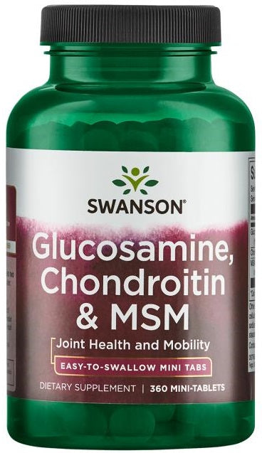Swanson gliukozaminas, chondroitinas ir MSM – 360 mini tablečių