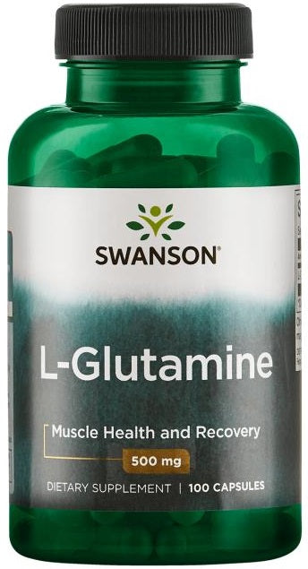 Swanson L - glutaminas, 500 mg – 100 kapsulių