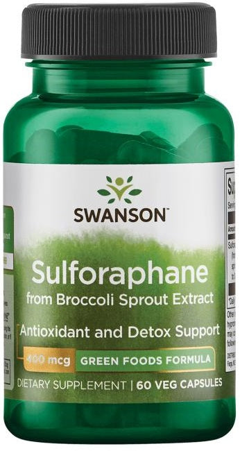 Swanson sulforafanas iš brokolių daigų ekstrakto, 400 mcg – 60 kapsulių