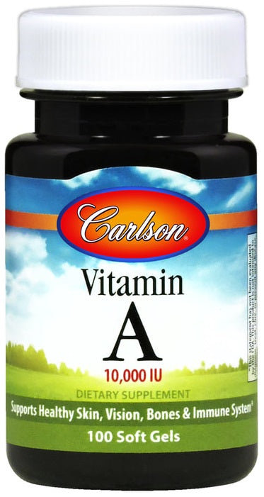 Carlson Labs vitaminas A, 10 000 TV – 250 kapsulių