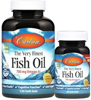 Carlson Labs aukščiausios kokybės žuvų taukai – 700 mg omega - 3, natūralūs apelsinai – 120 + 30 kapsulių