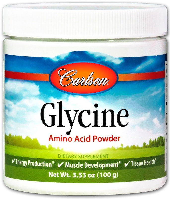 Carlson Labs glicinas, aminorūgščių milteliai - 100 g