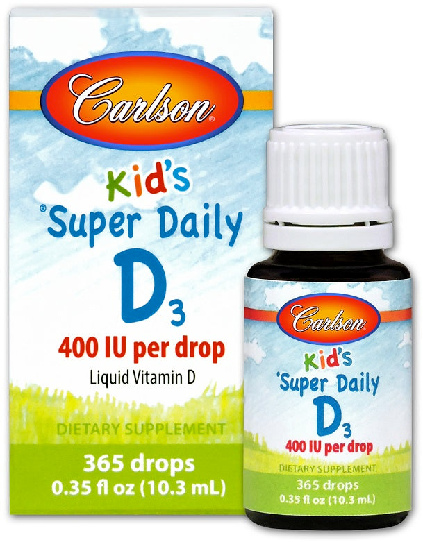 Carlson Labs Kid's Super Daily D3, 400 TV – 10 ml.