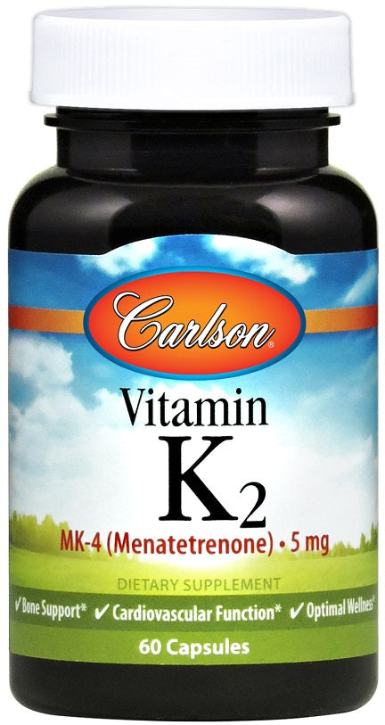Carlson Labs vitaminas K2 MK - 4, 5 mg - 60 kapsulių