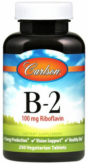 Carlson Labs vitaminas B - 2, 100 mg - 100 vegetariškų tablečių