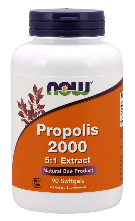 NOW Foods Propolis 2000 5:1 ekstraktas – 90 kapsulių