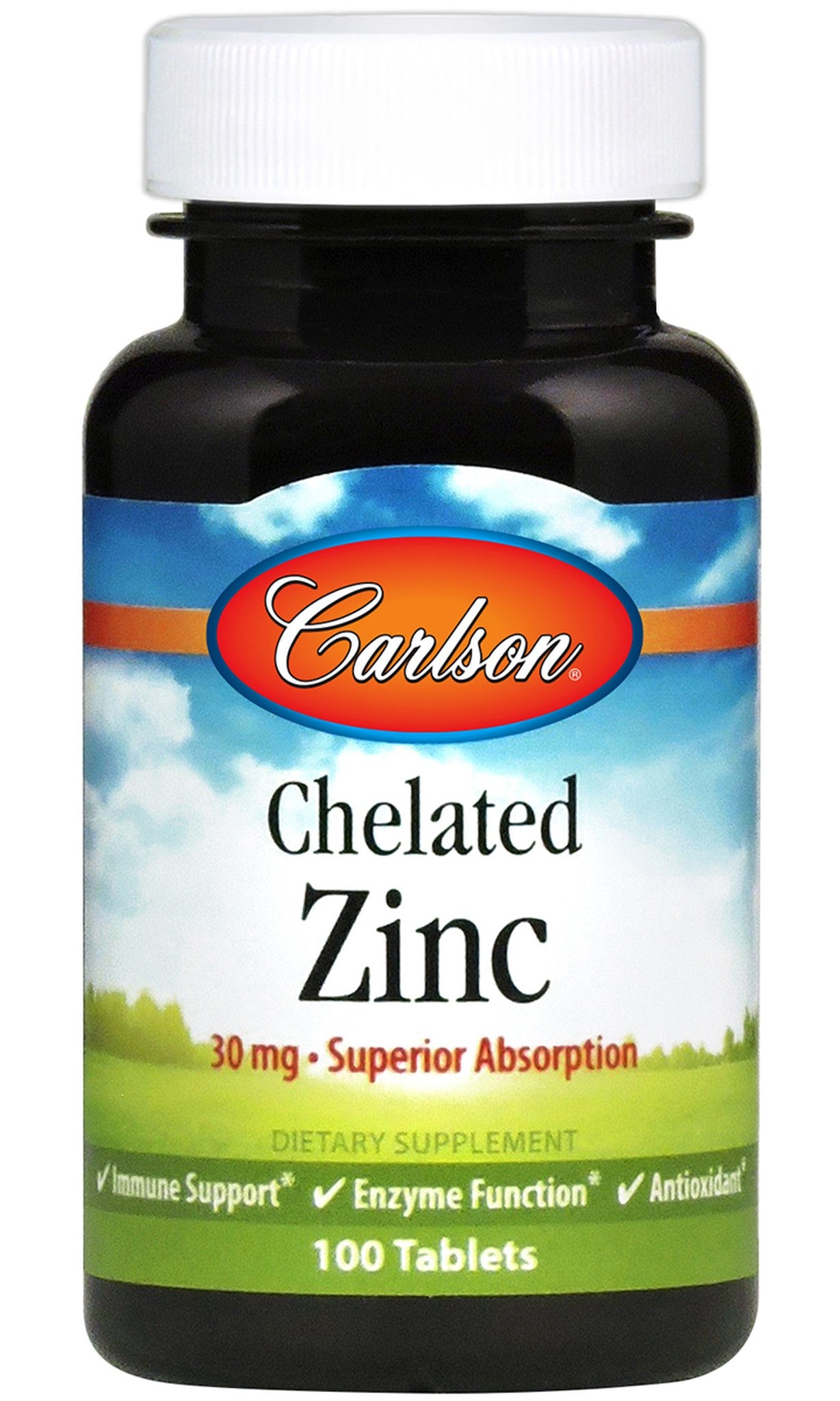 Carlson Labs chelatinis cinkas, 30 mg - 100 tablečių