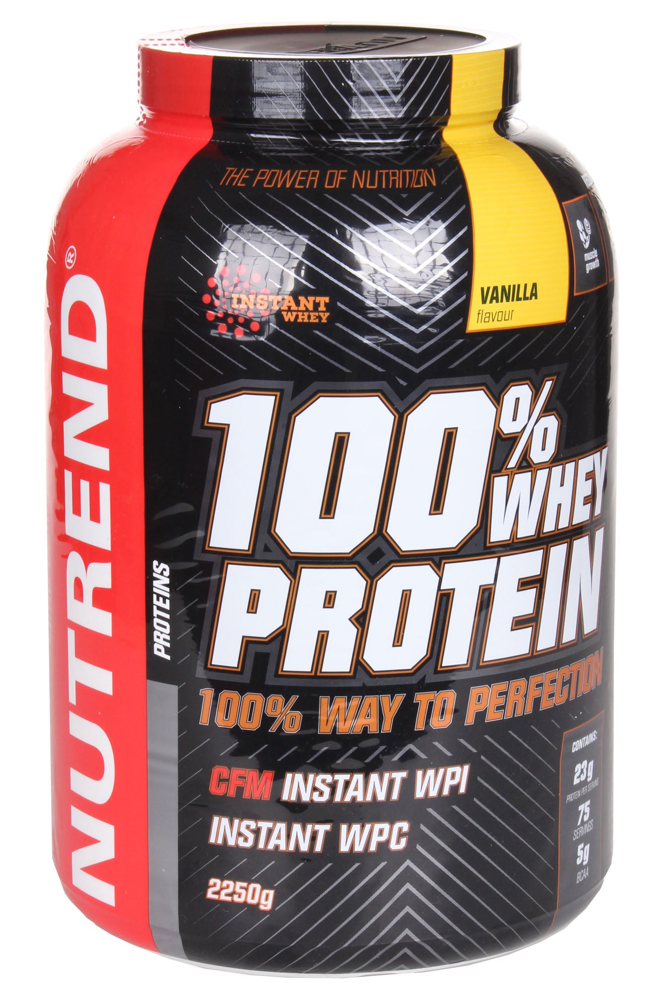 Nutrend 100% išrūgų baltymų milteliai, vanilės skonio - 2250 g