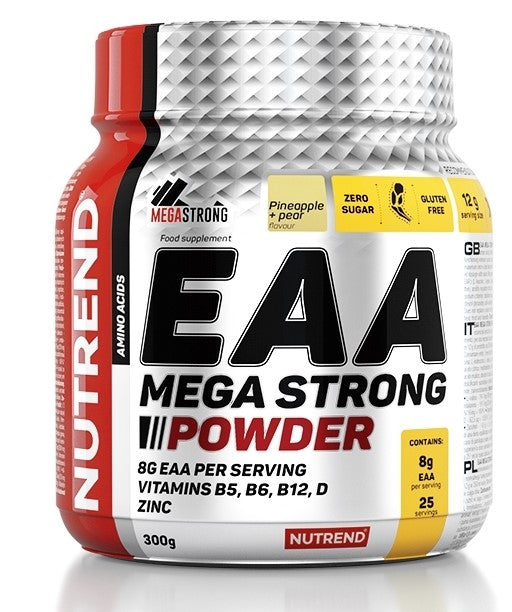 Nutrend EAA Mega Strong milteliai, ananasų ir kriaušių skonio – 300 g