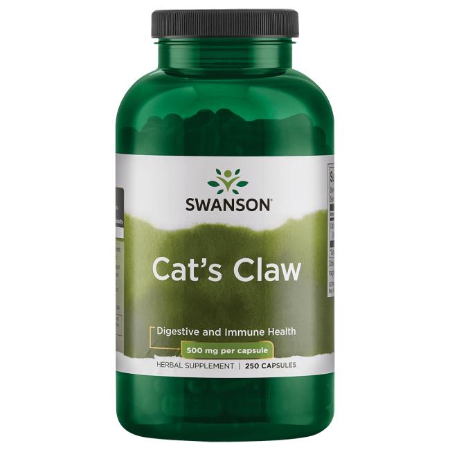 Swanson katės letena, 500 mg – 250 kapsulių