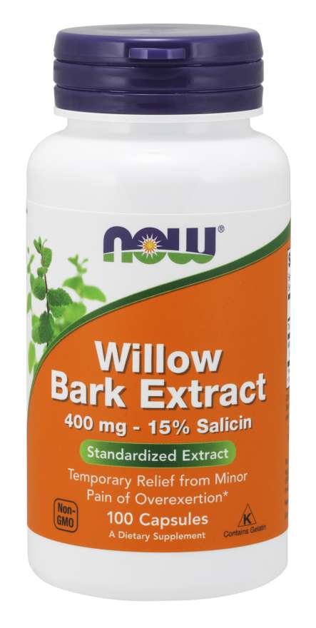 Produkto nuotrauka: NOW Foods Willow Bark Extract, 400mg - 100 kapsulių