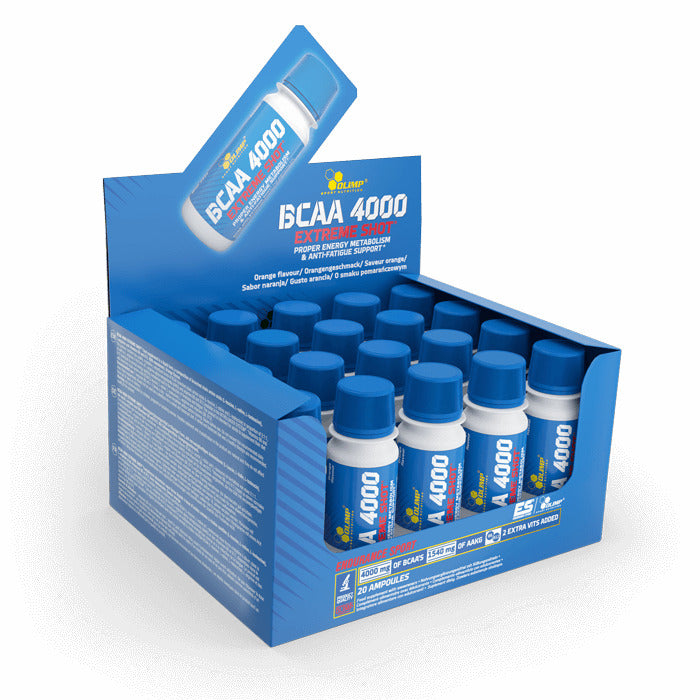Olimp Nutrition BCAA 4000 Extreme Shot, apelsinų skonio - 20 x 60 ml.
