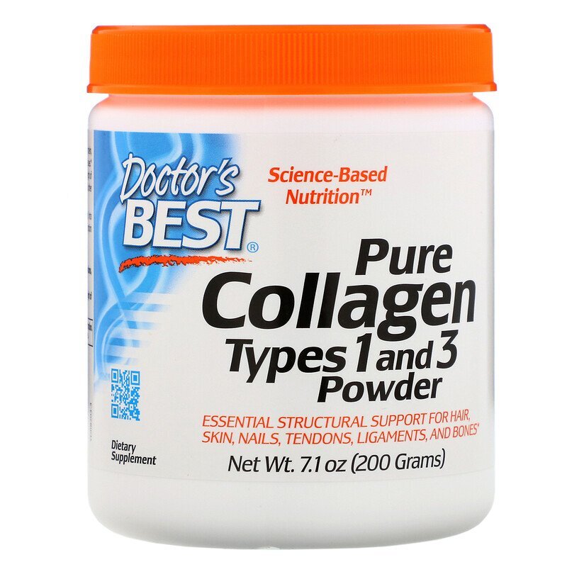 Doctor's Best grynas 1 ir 3 tipų kolagenas, milteliai - 200 g