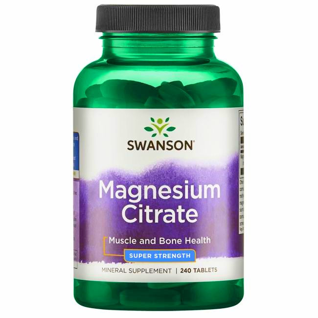 Swanson magnio citratas, 225 mg itin stiprus – 240 tablečių