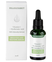 Holland & Barrett vitamino C ir hialurono rūgšties serumas – 30 ml.