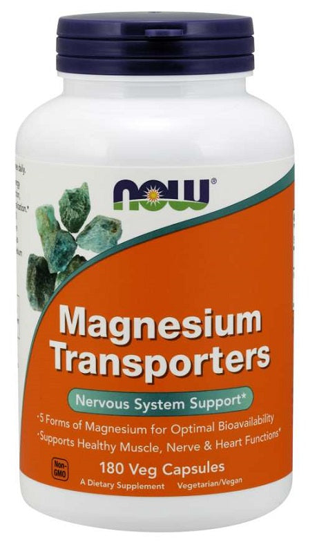 Produkto nuotrauka: NOW Foods Magnesium Transporters - 180 kapsulių