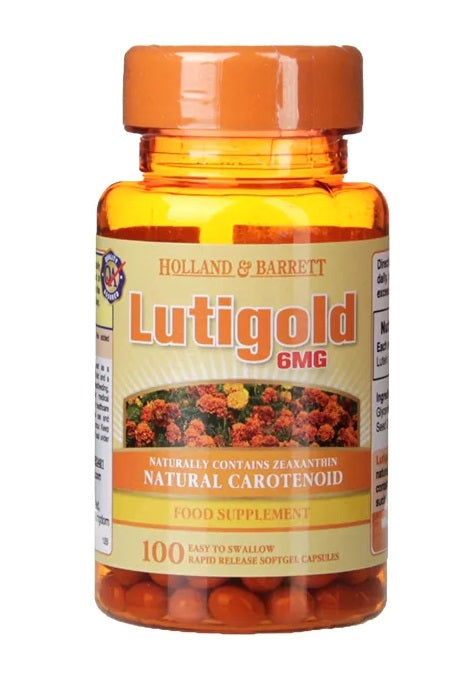 Holland & Barrett Lutigold liuteinas, 6 mg – 100 kapsulių