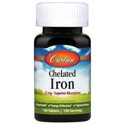 Carlson Labs chelatinis geležis, 27 mg - 100 tablečių
