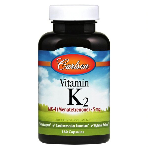 Carlson Labs vitaminas K2 MK - 4, 5 mg - 180 kapsulių