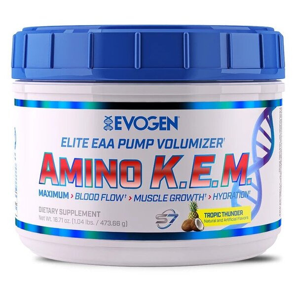 Evogen aminorūgštys K.E.M. EAA, Tropical Thunder – 464 g
