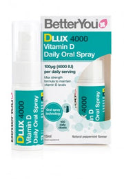 BetterYou DLux 4000 kasdienis vitamino D burnos purškalas, natūrali pipirmėtė – 15 ml.