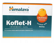 Himalaya Koflet - H, apelsinų skonio – 12 pastilių