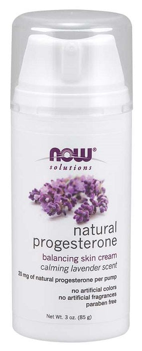 NOW Foods natūralus progesteroną balansuojantis odos kremas su levandomis - 85 g