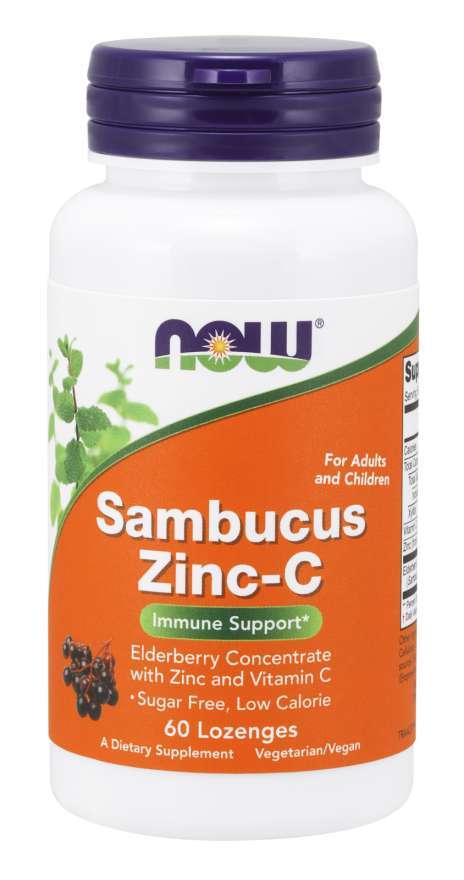 Produkto nuotrauka: NOW Foods Sambucus Zinc-C - 60 pastilių