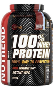 Nutrend 100% išrūgų baltymų milteliai, šokolado ir kokoso skonio – 2250 g