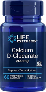 Life Extension kalcio D - gliukaratas, 200 mg - 60 kapsulių