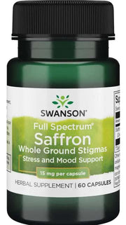 Swanson pilno spektro šafrano skonio stipriklis, 15 mg – 60 kapsulių