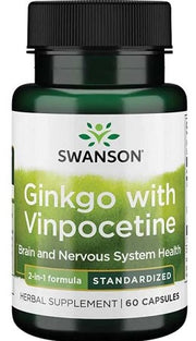 Swanson ginkmedis su standartizuotu vinpocetinu – 60 kapsulių
