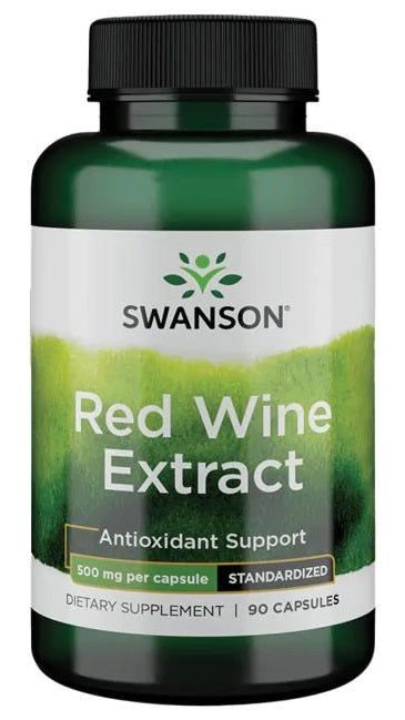 Swanson raudonojo vyno ekstraktas, 500 mg – 90 kapsulių