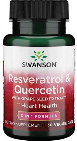 Swanson resveratrolis ir kvercetinas – 30 kapsulių