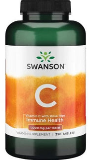 Swanson vitaminas C su erškėtuogėmis, 1000 mg – 250 tablečių
