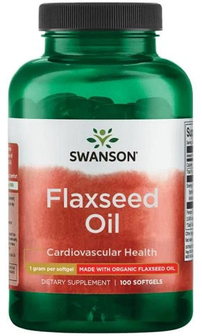 Swanson linų sėmenų aliejus, 1000 mg – 100 kapsulių